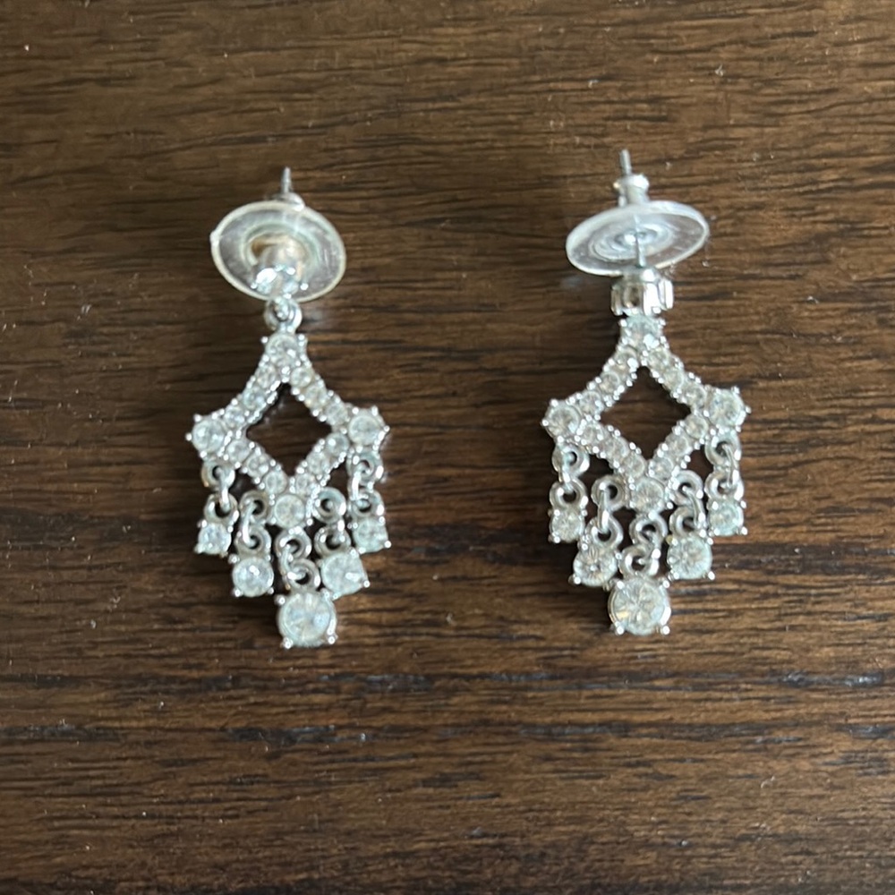 Elegant Silver Chandelier Earrings